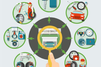 A graphic art about vehicle care