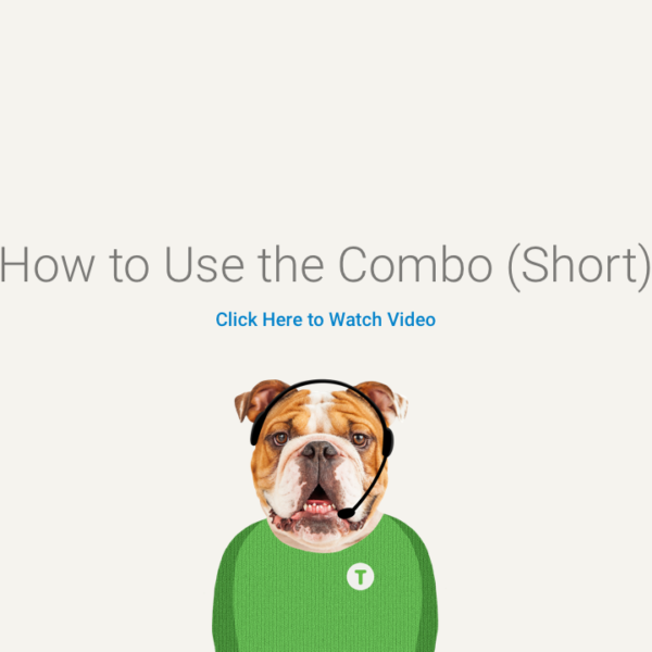 A graphic design of a dog wearing a headset with a mic with a text of "How to Use the Combo (Short)"