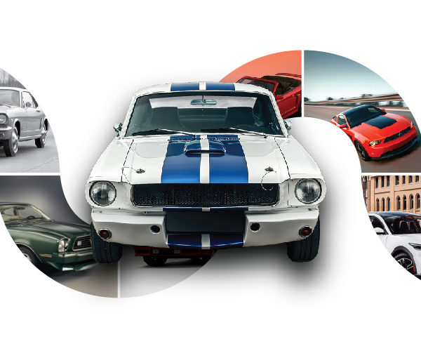Image of Ford Mustang evolution throughout the years