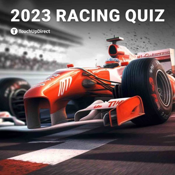 Photo of a Racing Car with a text "2023 Racing Car Quiz"