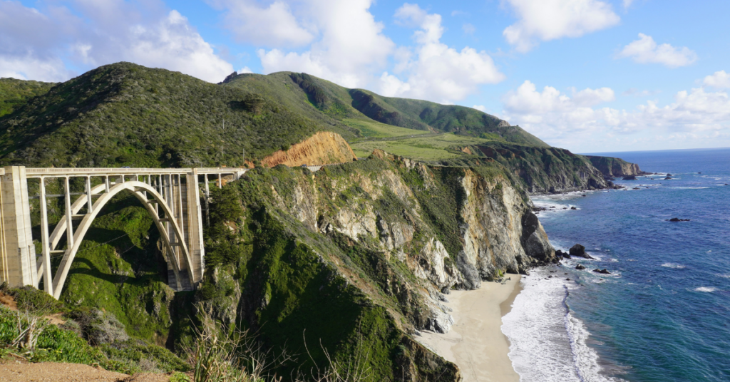A gorgeous glimpse of the Pacific Coast Highway.
