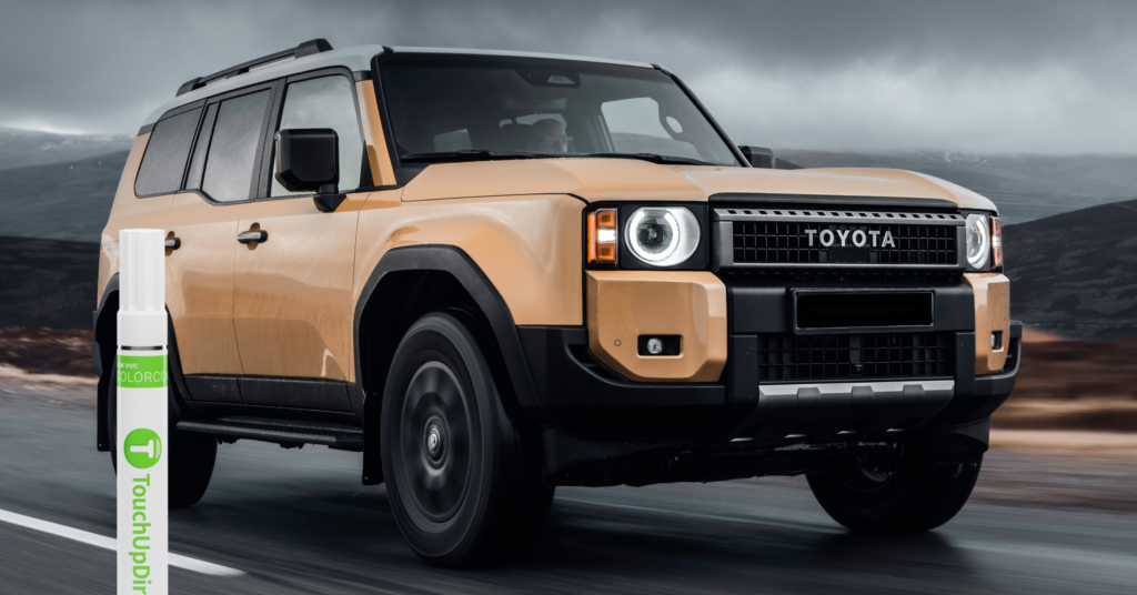 A brown/bronze Toyota SUV with a TouchUpDirect touch up applicator in the foreground.