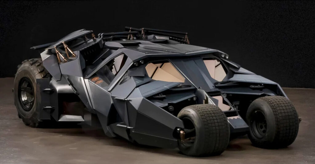 The Tumbler from the Dark Knight trilogy is meant to be a prototype cross between a tank and a sports car.